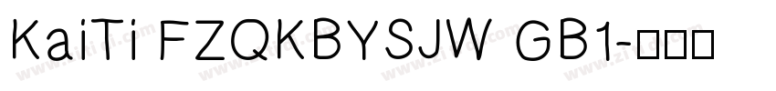 KaiTi FZQKBYSJW GB1字体转换